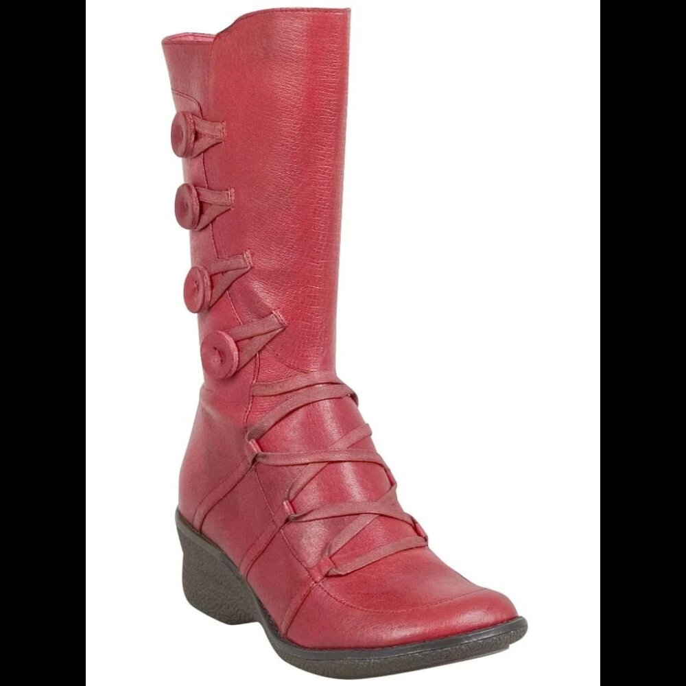 Miz Mooz Olsen Button Boots with Wedge Heel